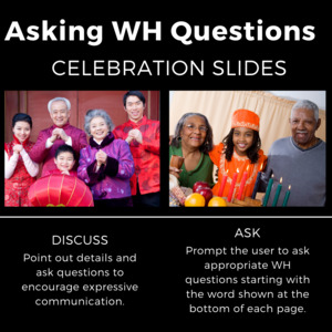 Asking WH Questions – Celebration Slides Freebie