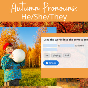 Autumn Pronoun Practice – He/She/They Interactive
