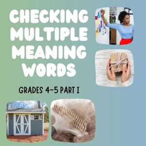 Checking MMW (Grades 4-5) Part I
