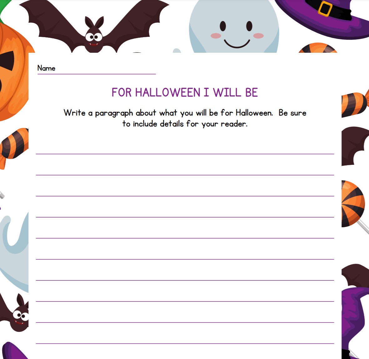 Halloween Writing Prompts Printable