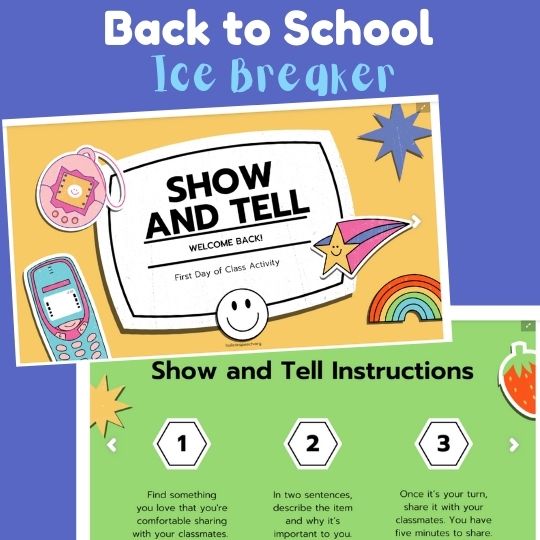 Back to School Ice Breaker – Show and Tell