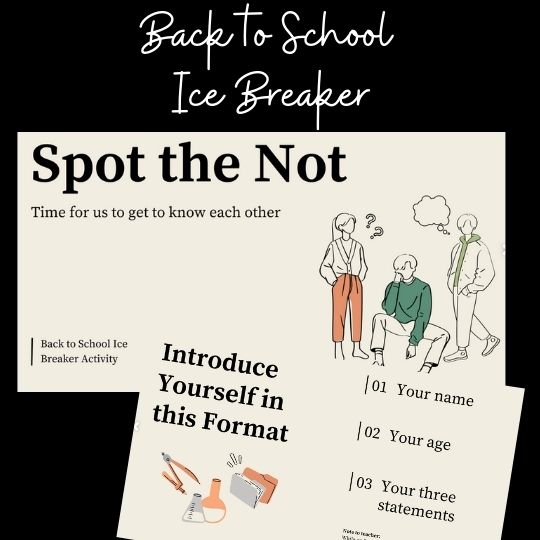Back to School Ice Breaker – Spot the Not