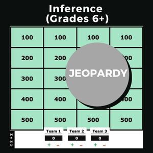 Inference (Grades 6+) Jeopardy