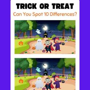 Halloween Scenes Spot the Difference Interactive