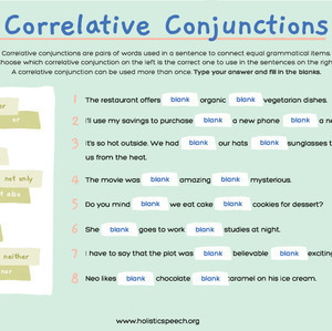Correlative Conjunctions Printable