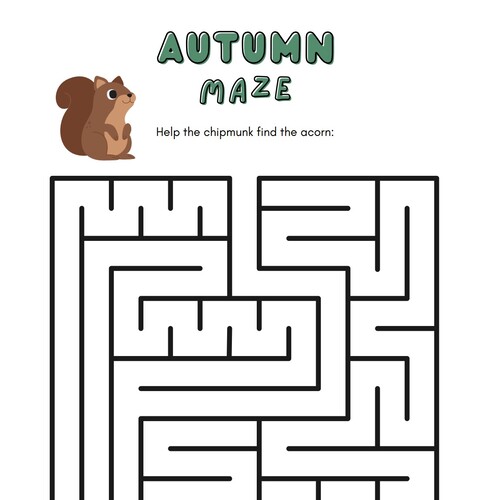 Autumn Elementary Worksheet Bundle Printable
