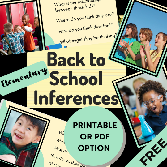 Back to School Elementary Inference Printable