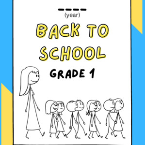 Grade 1 Back to School Booklet Printable