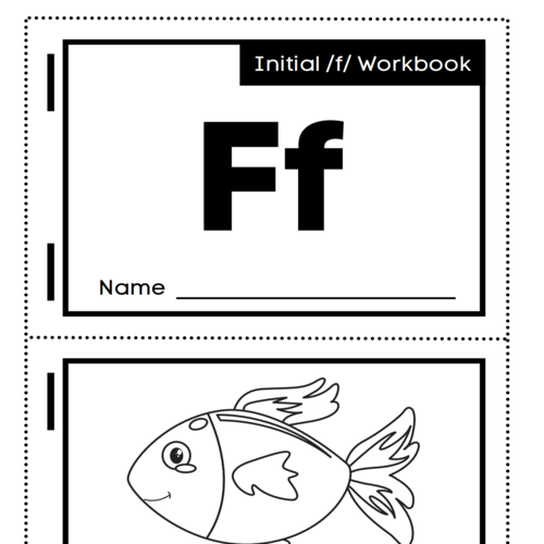 Initial F Workbook Printable