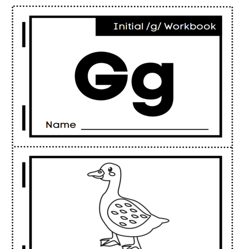 Initial G Workbook Printable