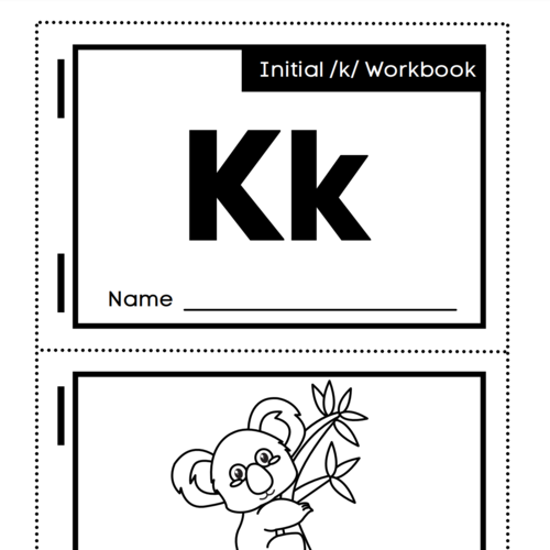 Initial K Workbook Printable