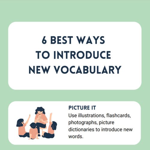 Introducing New Vocabulary – Parent Resource Infographic Printable
