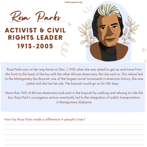 Rosa Parks Changed Our Lives – Black History Spotlight Printable
