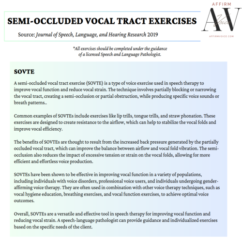 Semi-Occluded Vocal Tract Exercises Printable