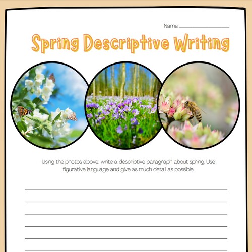 Spring Descriptive Writing Printable