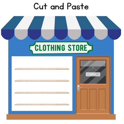 Store Categories – Cut and Paste Activity Printable