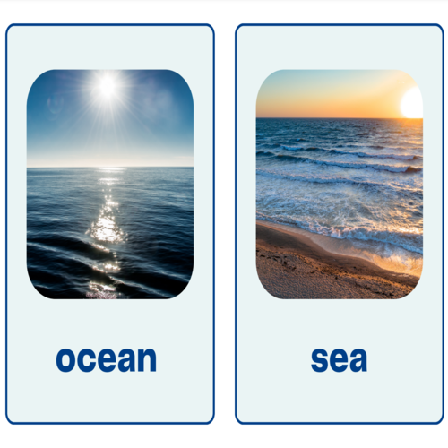 Water Forms Large Photo Flashcards Printable